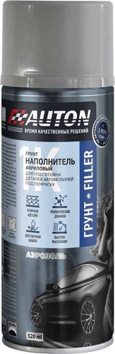 Автомобильный грунт Auton наполнитель акриловый (Filler) - Серый - аэр. 520 мл