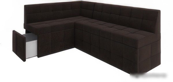Угловой диван Мебель-АРС Атлантис левый 190x84x120 (кордрой коричневый)