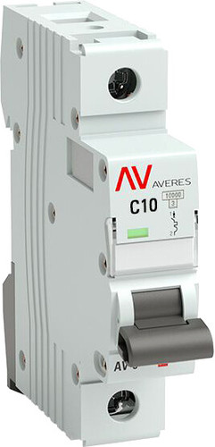 Выключатель автоматический EKF Averes AV-10 1P 10A (C) 10kA mcb10-1-10C-av