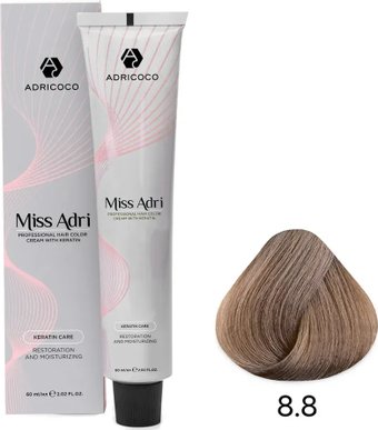 Крем-краска Adricoco Miss Adri 8.8 (100мл, светлый блонд шоколадный)