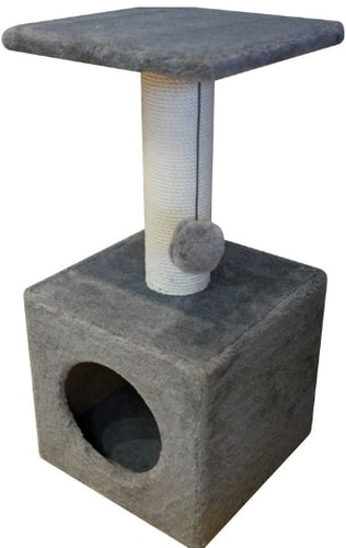 Комплекс Cat House На ножках 0.65 (джут серый)