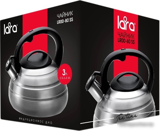 Чайник со свистком Lara LR00-80 SS