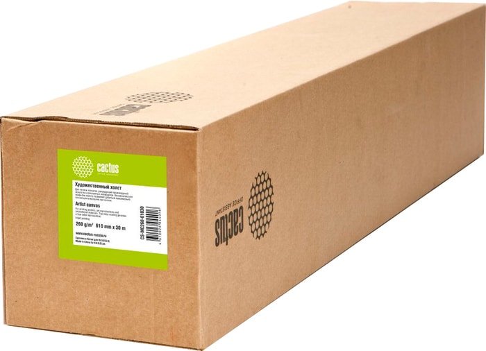 Холст CACTUS 610 мм х 30 м 260 г/м2 CS-MC260-61030