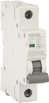 Выключатель автоматический GEYA GYM8 1P 32А B 4.5кА GYM81P32B