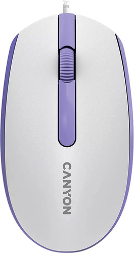 Мышь Canyon M-10 (белый/сиреневый)