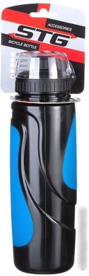 Фляга STG DC-BT-55 с защитной крышкой (черный/синий)