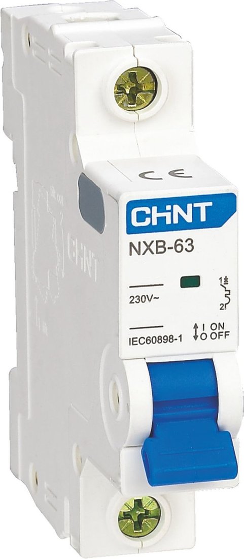 Выключатель автоматический Chint NXB-63H 1P 63A 10кА х-ка C 813799