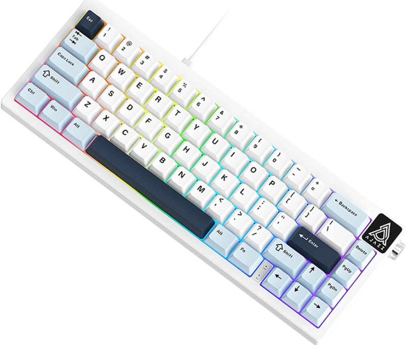 Клавиатура Ajazz AK650 Wired (синий/белый, Ajazz Sea Salt)