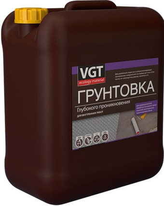 Водно-диспрессионная грунтовка VGT ВД-АК-0301 глубокого проникновения для внутренних работ (5 кг)