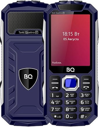 Кнопочный телефон BQ BQ-2817 Tank Quattro Power (синий)
