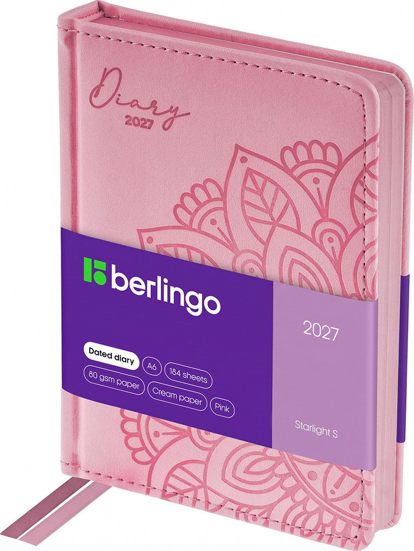 Ежедневник Berlingo Starlight S 2027г DD7_84603 (184л, розовый)