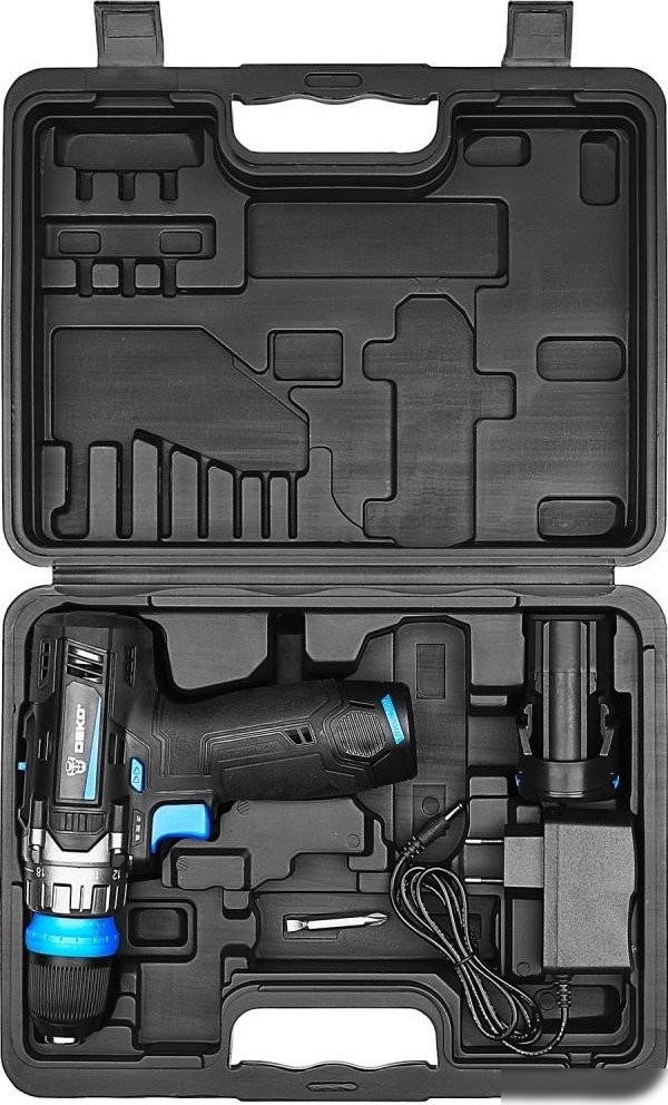 Дрель-шуруповерт Deko ZKCD12V PRO 084-1013 (с 2-мя АКБ, кейс)