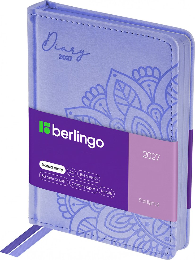 Ежедневник Berlingo Starlight S 2027г DD7_84604 (184л, фиолетовый)