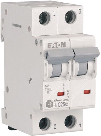 Выключатель автоматический Eaton HL-C252 2P 25A C 4.5кA 2M 194773
