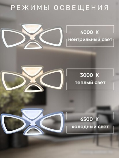 Припотолочная люстра Aitin Pro MX30018/2+2 (хром RGB)