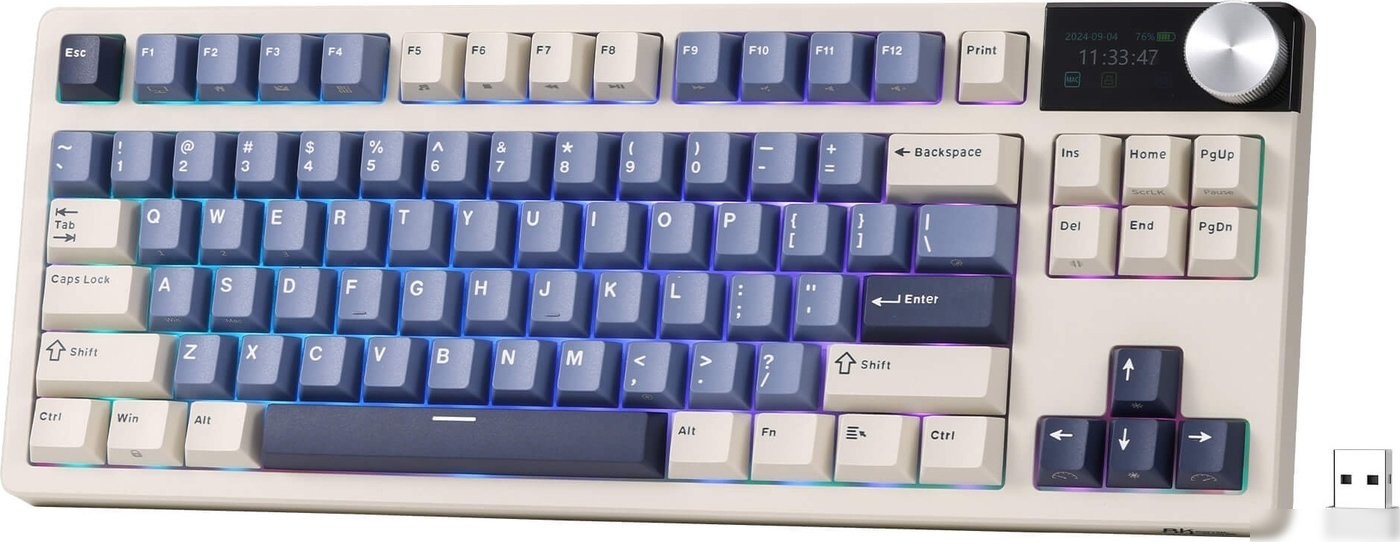 Клавиатура Royal Kludge S85 Horizon Blue (RK Beige)