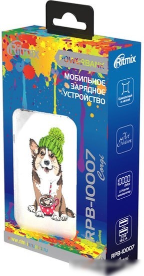 Портативное зарядное устройство Ritmix RPB-10007 (корги)