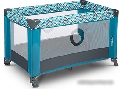 Игровой манеж Lionelo Stefi (зеленый/бирюзовый)