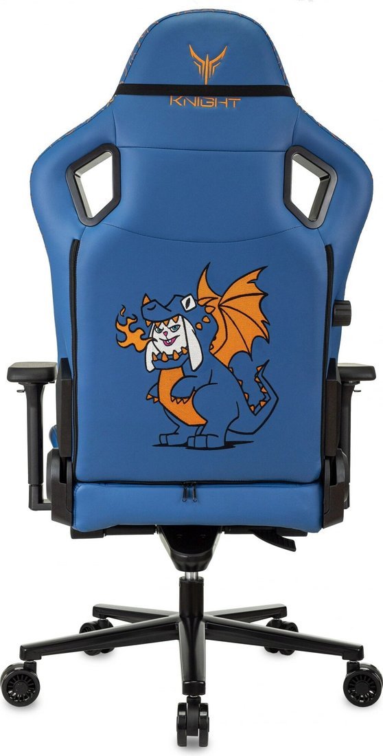 Игровое (геймерское) кресло Knight Craft Dragon (синий экокожа)