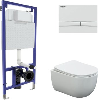 Унитаз подвесной Berges Wasserhaus Ventas + Visam Slim 525 EX-043310 (с сиденьем)