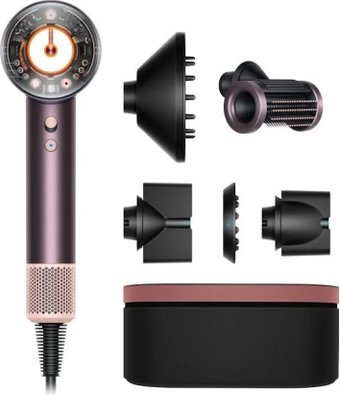 Фен Dyson HD16 Supersonic Nural Straight+Wavy (с переходником на евровилку, яшмовая слива)
