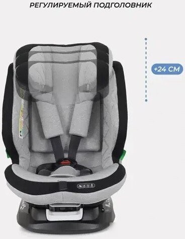Детское автокресло MOWbaby Motion isofix UB616 (светло-серый)