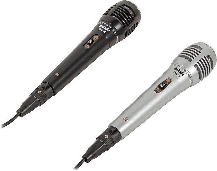 Микрофон BBK CM215 (черный+серебристый)