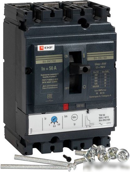 Выключатель автоматический EKF PROxima ВА-99C 16050А 3P 36кА mccb99C-160-50