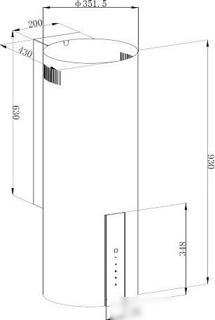 Кухонная вытяжка Korting KHC 35969 DX Cylinder