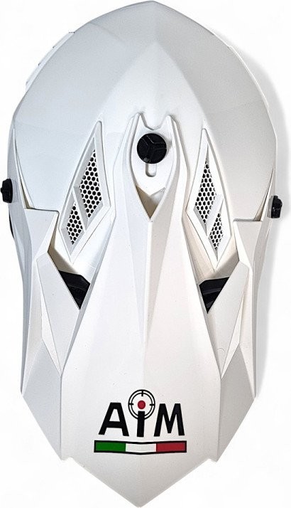 Мотошлем AIM RH855 Fiber Glass RH855-007-M (M, белый глянец)