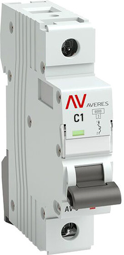 Выключатель автоматический EKF Averes AV-6 1P 1A (C) 6kA mcb6-1-01C-av