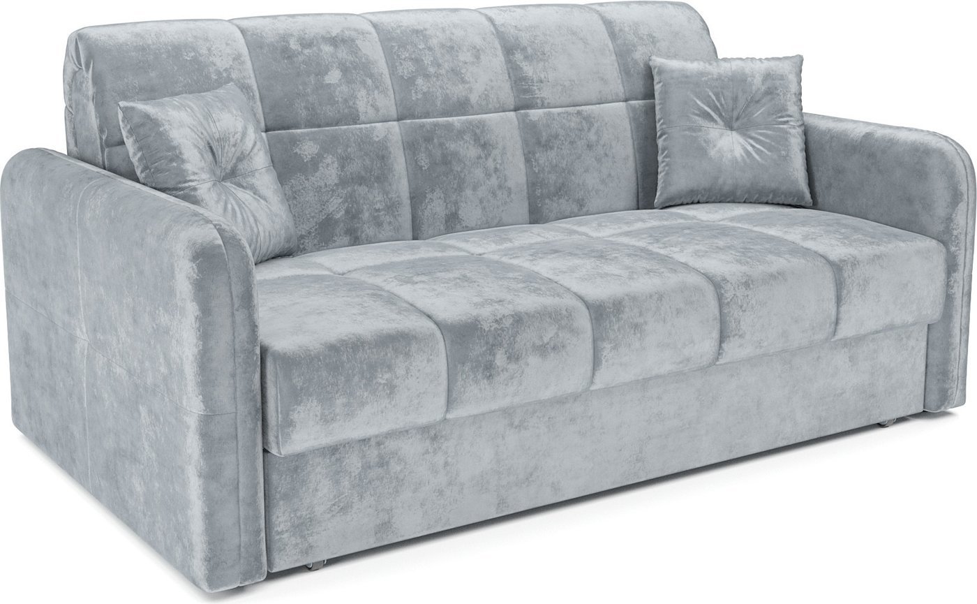 Диван Мебель-АРС Аккордеон Свег НПБ 155x200 (велюр серый Plush OWV-11)