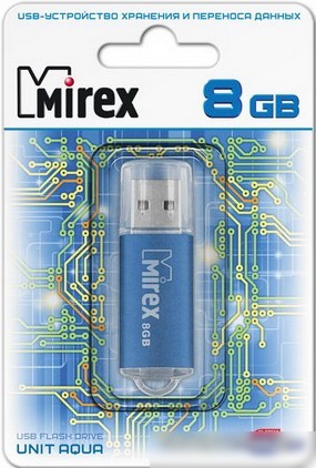 USB Flash Mirex UNIT AQUA 8GB (13600-FMUAQU08)