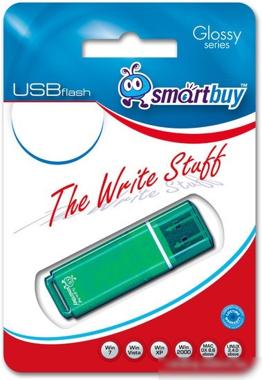 USB Flash Smart Buy Glossy Green 64GB (SB64GBGS-G)
