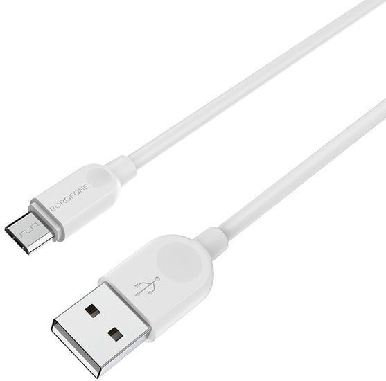 Кабель Borofone BX14 microUSB 2 м (белый)