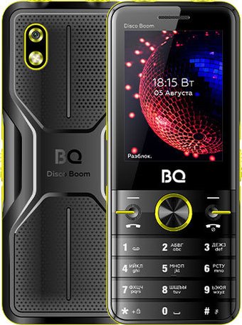Кнопочный телефон BQ BQ-2842 Disco Boom (желтый)