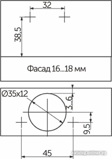Мебельная петля AKS 11133