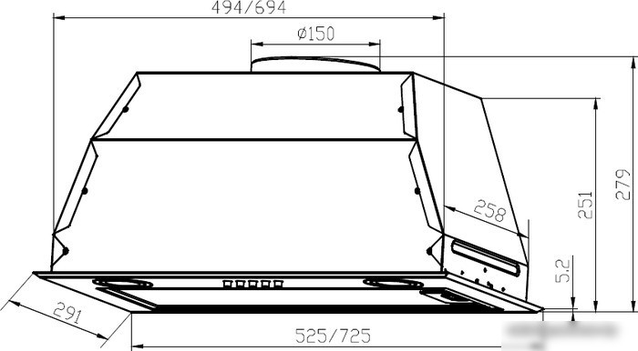 Кухонная вытяжка LEX GS Bloc P 900 (нержавеющая сталь)