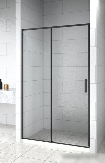 Душевая дверь Aquanet Pleasure Evo 150 AE65-N150-BT (черный анодированный/прозрачное стекло)