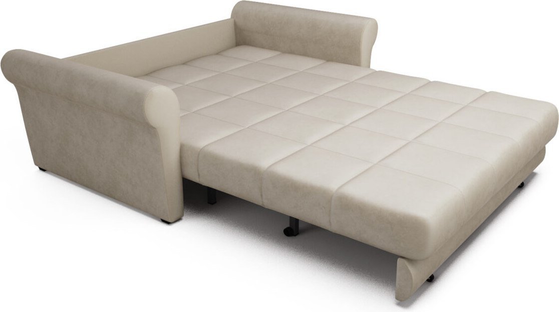 Диван Мебель-АРС Аккордеон Гранд НПБ 120x200 (бархат бежевый Star Velvet 6 Light Beige)