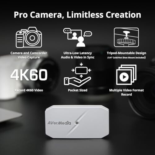 Устройство видеозахвата AverMedia CamStream 4K BU113G2 (белый)