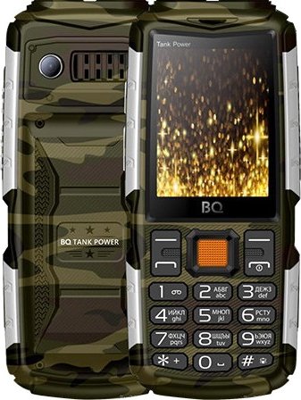 Кнопочный телефон BQ BQ-2430 Tank Power (камуфляж/серебристый)