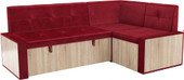 Угловой диван Мебель-АРС Таллин 191x83x121 (бархат красный Star Velvet 3 Dark Red)