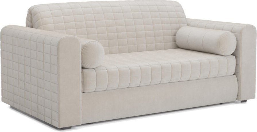 Диван Мебель-АРС Аккордеон Барон №5 НПБ 120x200 (бархат бежевый Star Velvet 6 Light Beige)