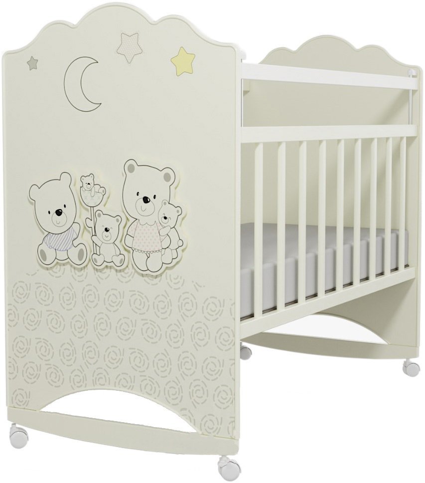 Классическая детская кроватка VDK Unica Happy Family Fornello колесо-качалка (ламинированное дсп, Milky) Классическая детская кроватка VDK Unica Happy Family Fornello колесо-качалка (ламинированное дсп, Milky)