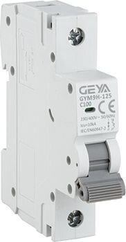 Выключатель автоматический GEYA GYM9H-125-1P-100C 1P 100A C 10kA 1M GYM9H1251P100C