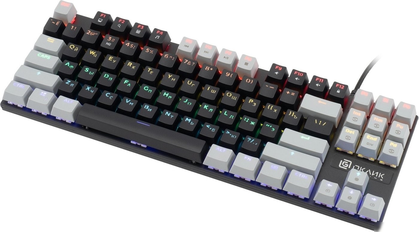 Клавиатура Оклик K600X (черный/серый)