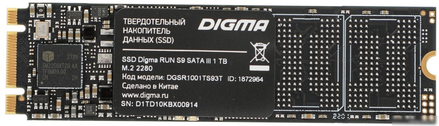 SSD Digma Run S9 1TB DGSR1001TS93T