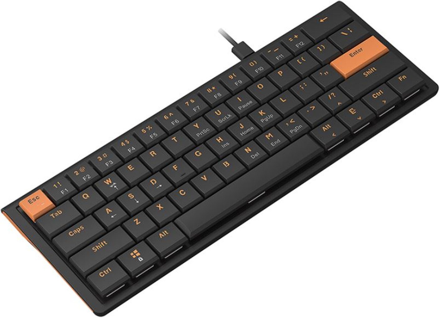Клавиатура Ajazz NKL61 (черный/оранжевый, Low Profile Switch)