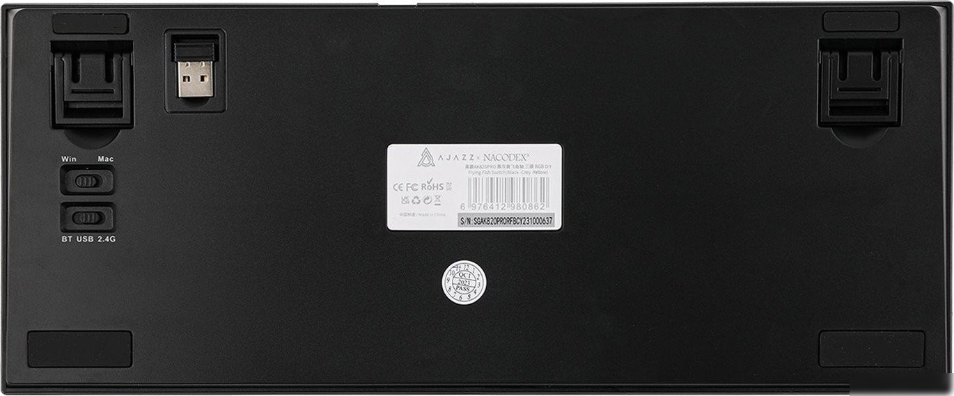 Клавиатура Ajazz AK820 Pro (серый, Ajazz Flying Fish)